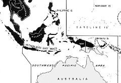 Zwart is Japans bezet gebied in maart 1943