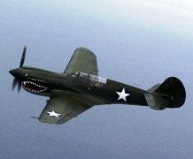 Amerikaanse Curtiss Kittyhawk P-40 in actie