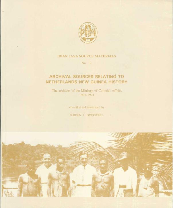 BK/151/10 - 
Archival sources relating to Netherlands New Guinea history (the archives of the Ministry of Colonial Affairs 1901-1921)
