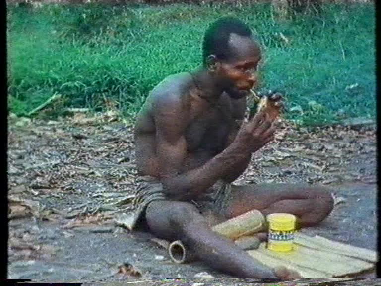 FI/1200/55 - 
Matjemosh: A woodcarver from the village of Amanamka, Asmat tribe, on the Southern West coast of New Guinea
