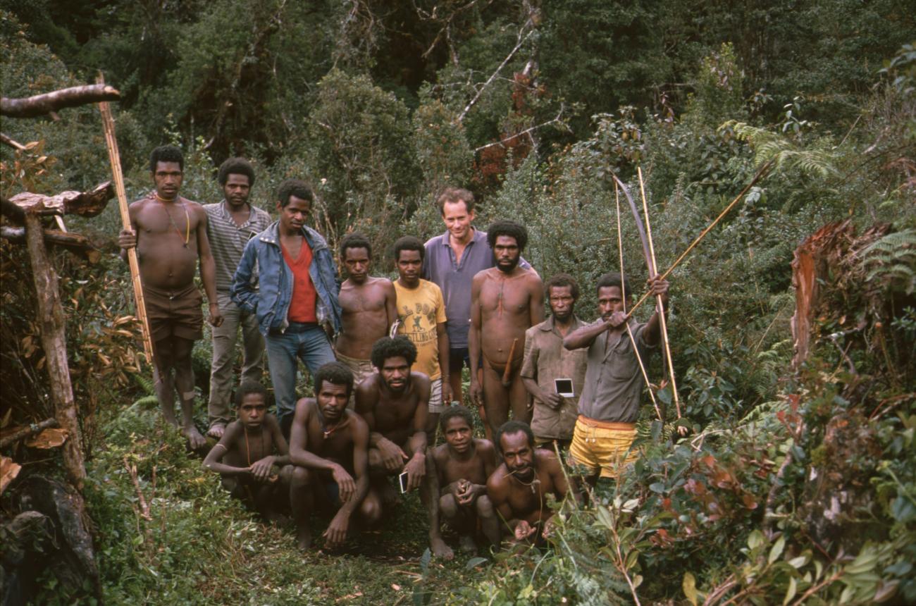 BD/166/16 - 
Group of men with tools and Polaroids
