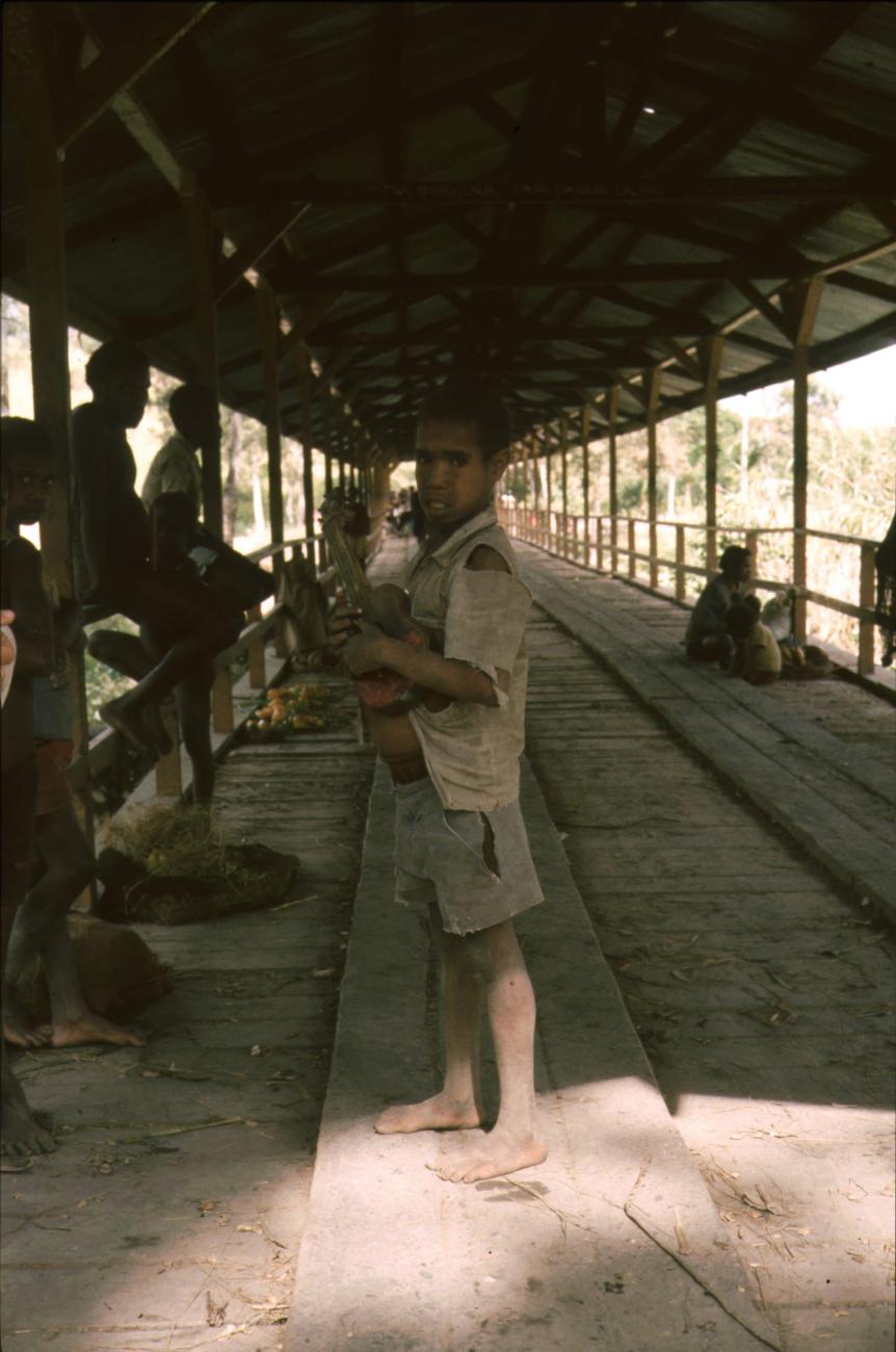 BD/166/218 -
Boy on a roofed bridge