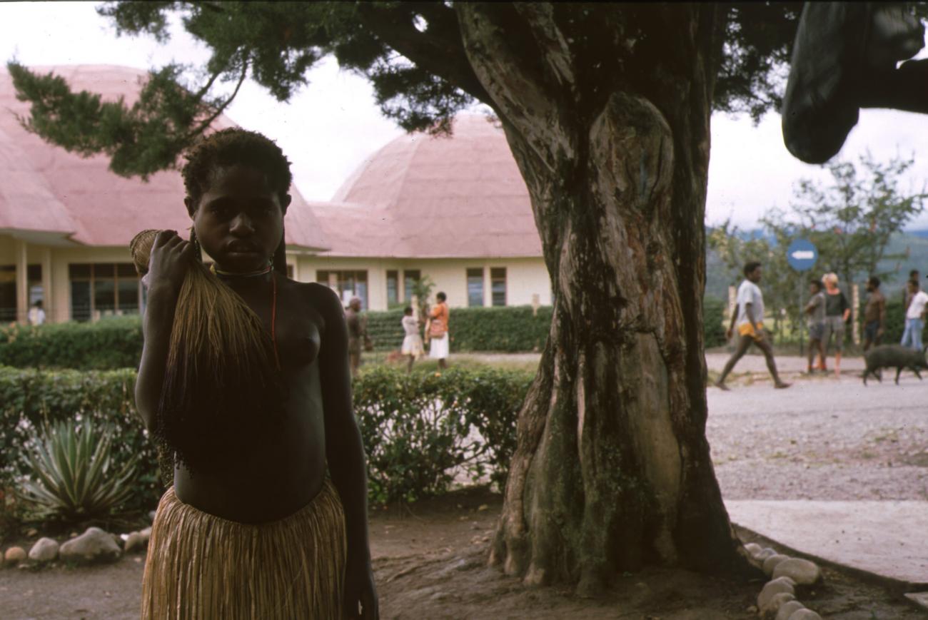 BD/166/293 -
Papua girl under a tree