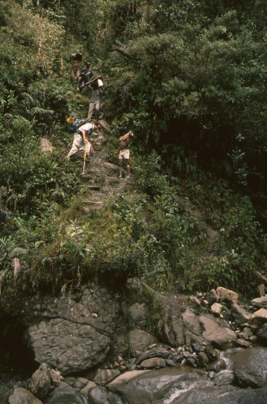 BD/166/327 -
Expedition climbing down