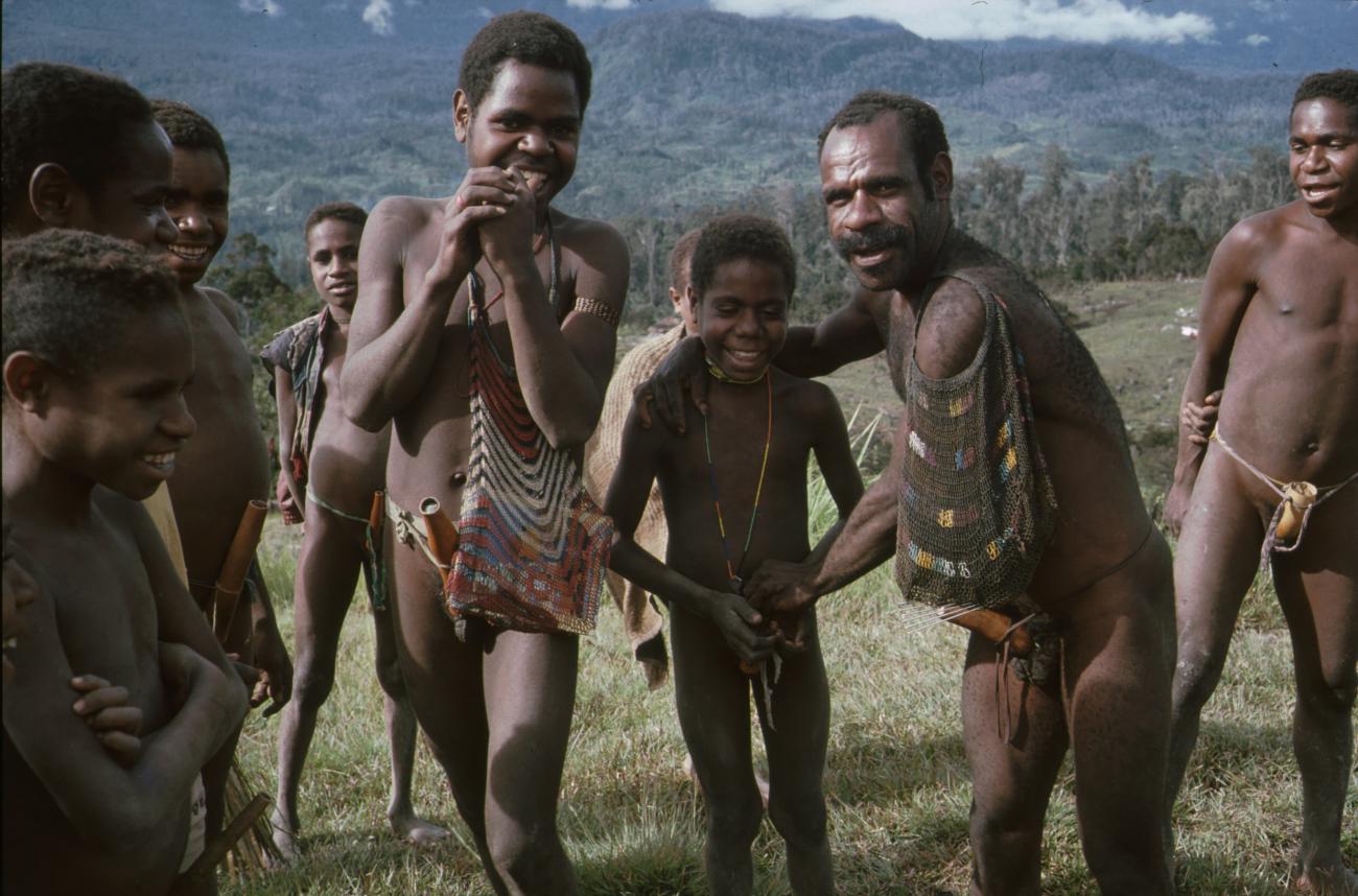 BD/166/329 -
Group of Papua men in the open field