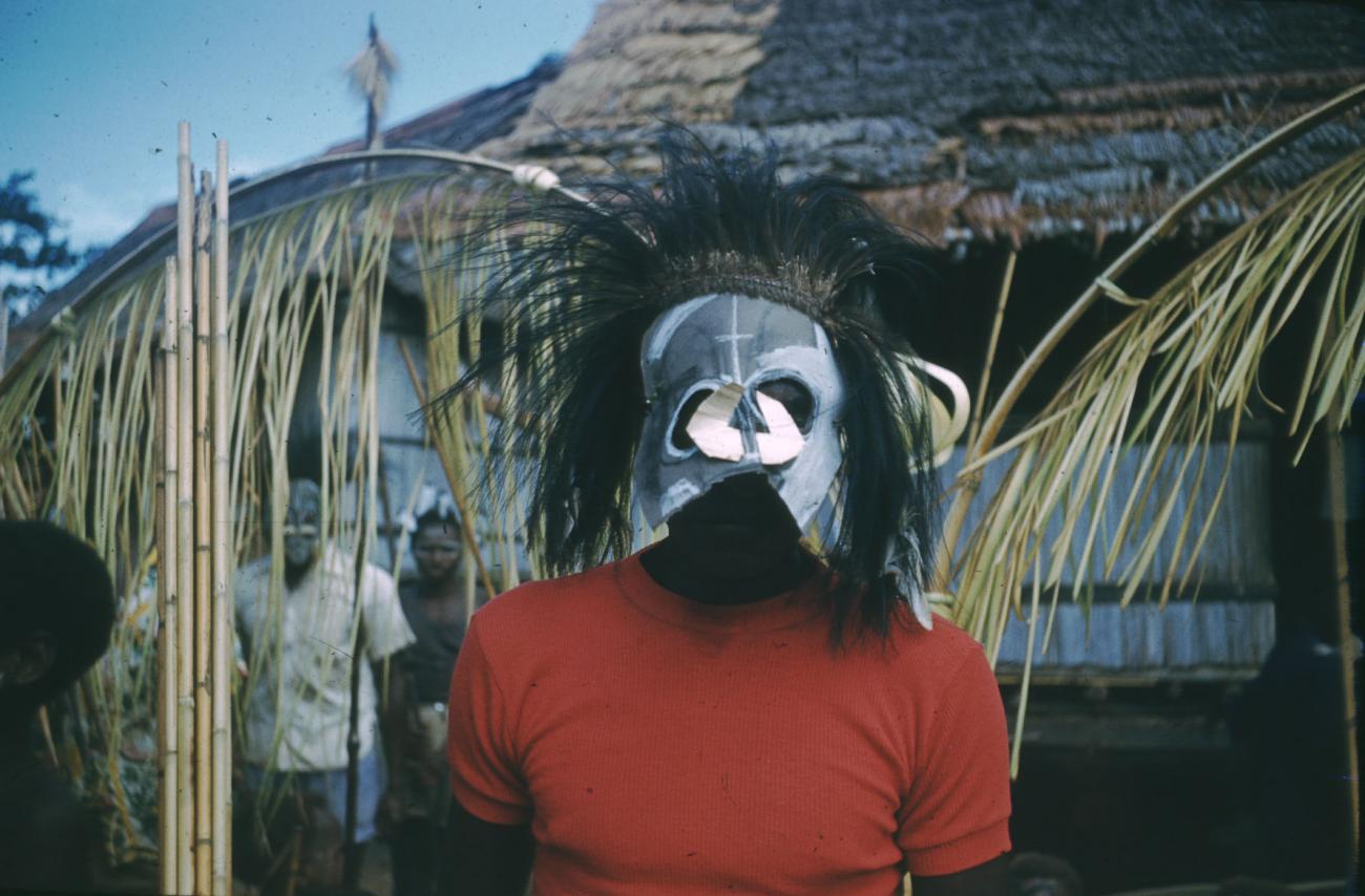 BD/209/3086 - 
Man met masker en hoofdtooi
