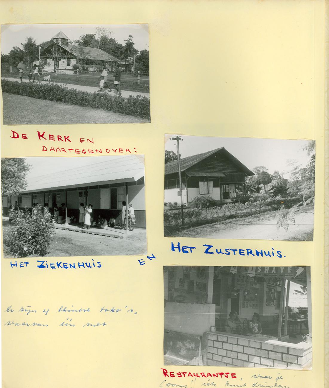 BD/83/6 -
Kerk, ziekenhuis, zusterhuis en restaurantje in Sarmi
