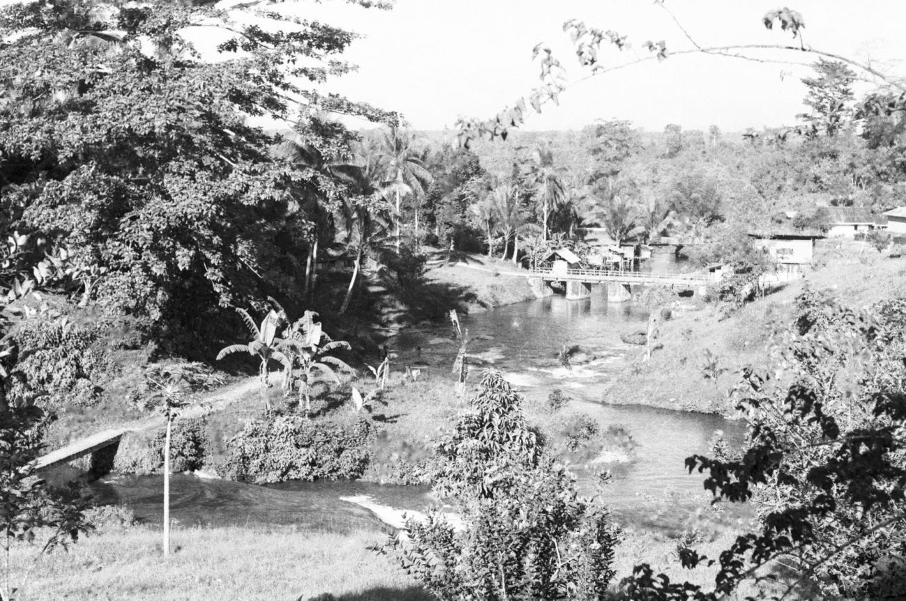 BD/133/676 - 
Landschap met rivier, nederzetting en bruggen

