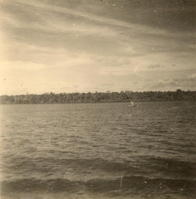 BD/318/51 -
Foto van kust vanaf een schip