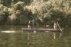 BD/132/11 landschap met twee mannen in kano, prauw